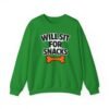 Will Sit for Snacks Funny Dog Bone Crewneck