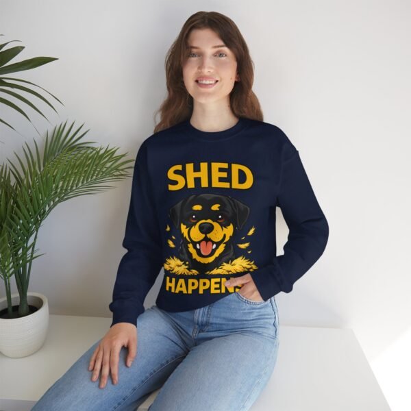 15402107717328447442_2048.jpeg Shed Happens Sweatshirt - Funny Dog Lover Crewneck