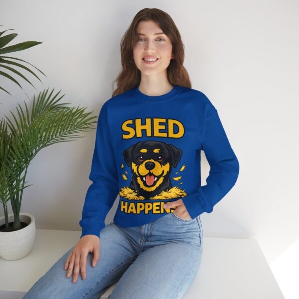 15498181831239626491_2048.jpeg Shed Happens Sweatshirt - Funny Dog Lover Crewneck