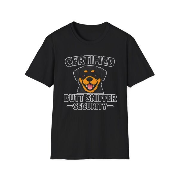Certified Butt Sniffer Rottweiler  Security T-Shirt