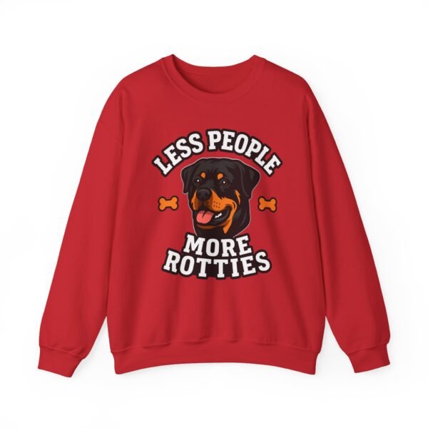 15637701532917777425_2048.jpeg Less People More Rotties Sweatshirt — Rottweiler Dog Lover Crewneck