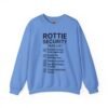 16722483223870089278_2048.jpeg Rottie Security™ "Funny Task List" Light Color Crewneck Sweatshirt
