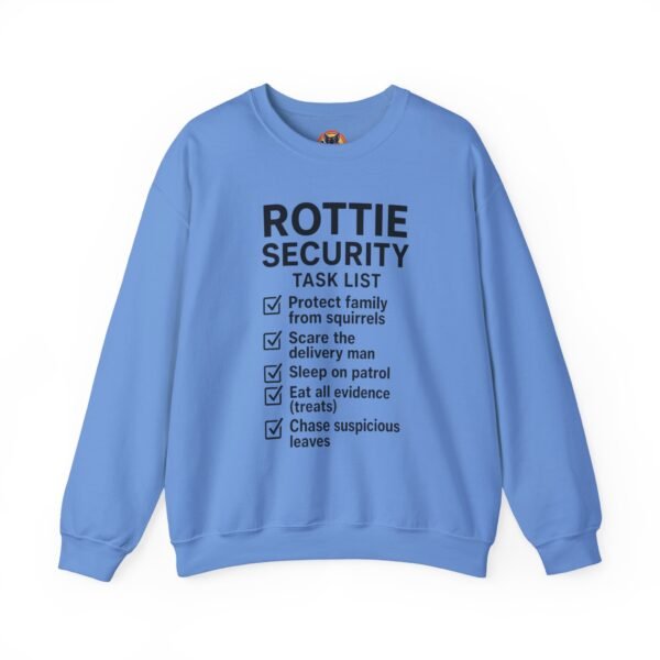 16722483223870089278_2048.jpeg Rottie Security™ "Funny Task List" Light Color Crewneck Sweatshirt