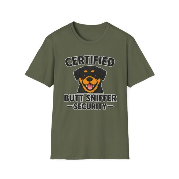 Certified Butt Sniffer Rottweiler  Security T-Shirt