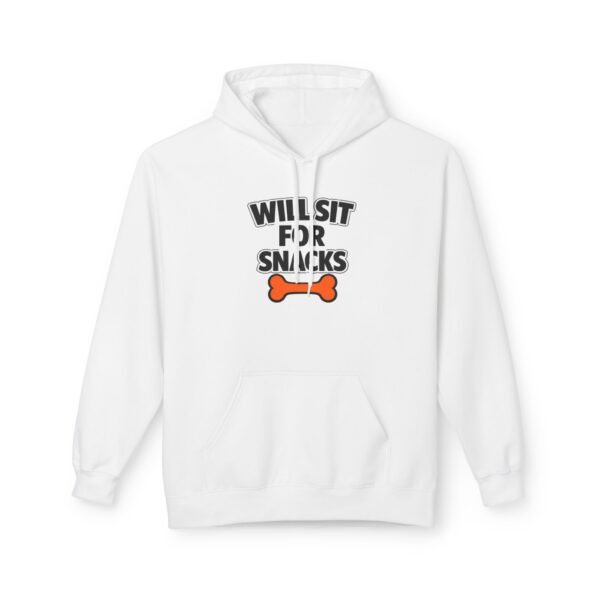 17237140196893407751_2048.jpeg Will Sit for Snacks Hoodie - Funny Dog Lover Hoodie