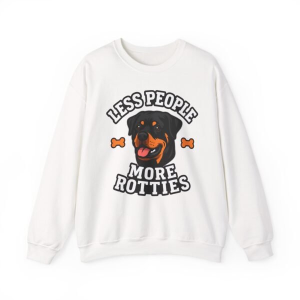 17454708990543108495_2048.jpeg Less People More Rotties Sweatshirt — Rottweiler Dog Lover Crewneck