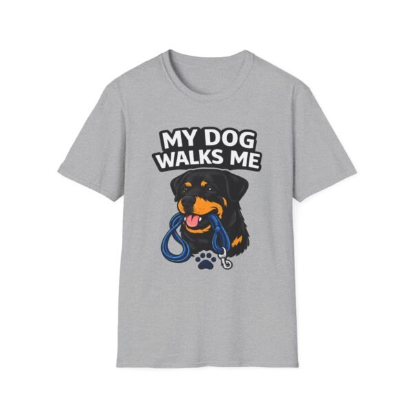 17604715138522538334_2048.jpeg My Dog Walks Me T‑Shirt — Funny Rottweiler Pet Owner Tee
