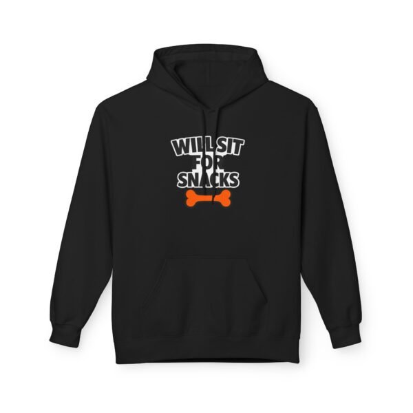 18021046018626649176_2048.jpeg Will Sit for Snacks Hoodie - Funny Dog Lover Hoodie