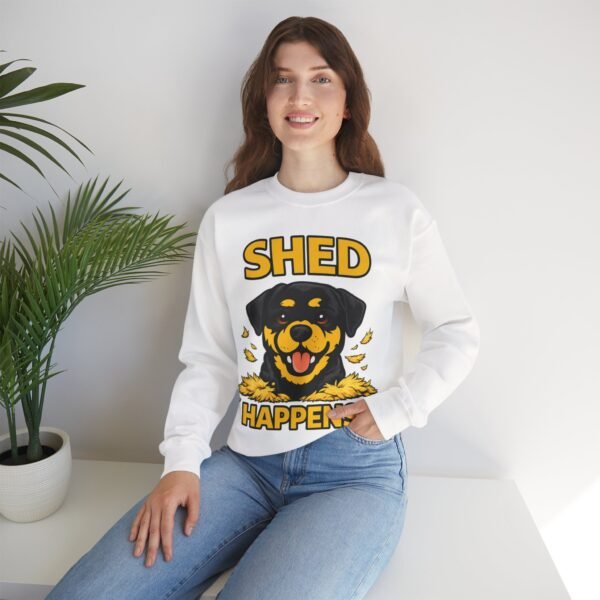 18228687908206380543_2048.jpeg Shed Happens Sweatshirt - Funny Dog Lover Crewneck