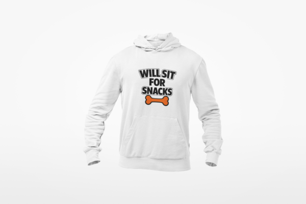 20260525042307-1f157f16-dffc-6720-be9f-16287254a647.png Will Sit for Snacks Hoodie - Funny Dog Lover Hoodie