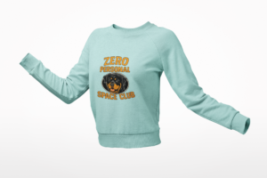 20260525045928-1f157f68-2716-629a-b2e3-e6776fdd82b5.png Zero Personal Space Club Sweatshirt — Funny Dog Graphic Crewneck