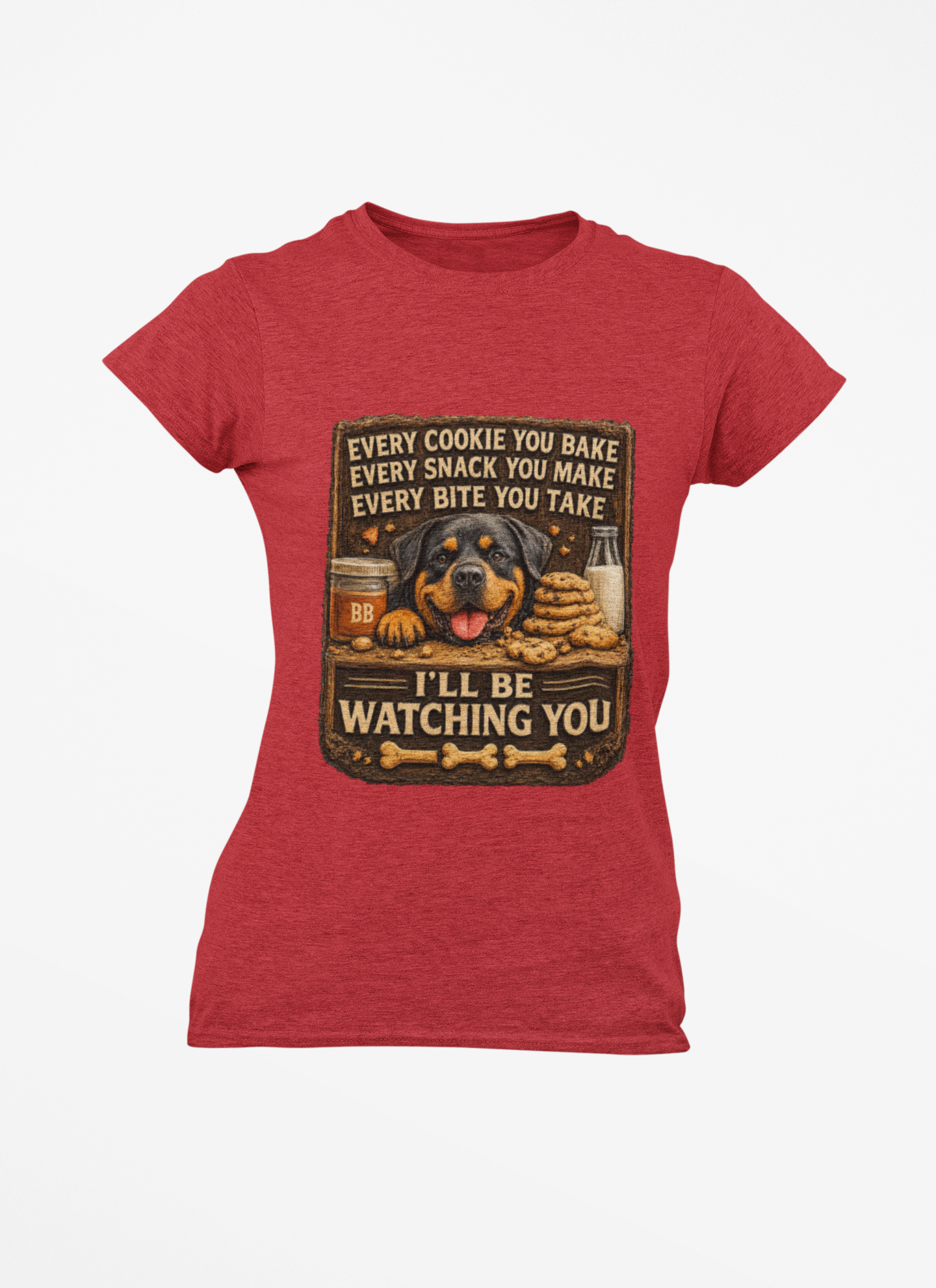 I’ll Be Watching You — Funny Vintage Cookie Stealing Rottie Lover Tee