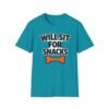 2273368313382385472_2048.jpeg Will Sit For Snacks T-Shirt — Funny Dog Lover Tee with Bone Graphic