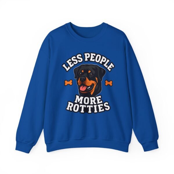 3683620619920998567_2048.jpeg Less People More Rotties Sweatshirt — Rottweiler Dog Lover Crewneck