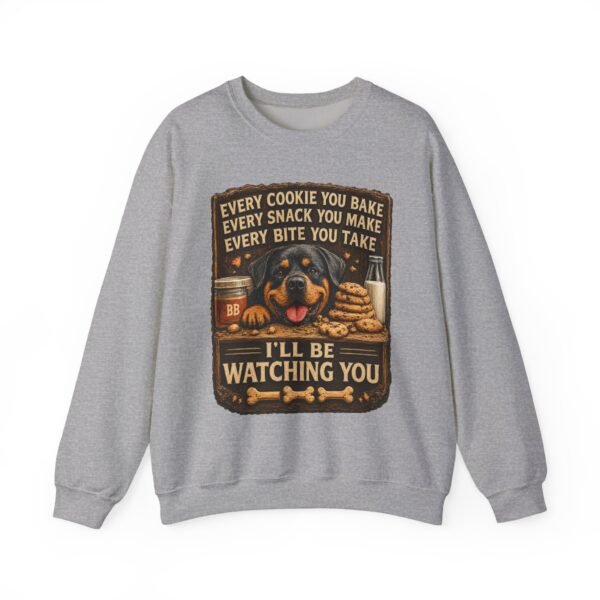 4103144833515986310_2048.jpeg I'll Be Watching You - Funny Vintage Rottie Sweatshirt