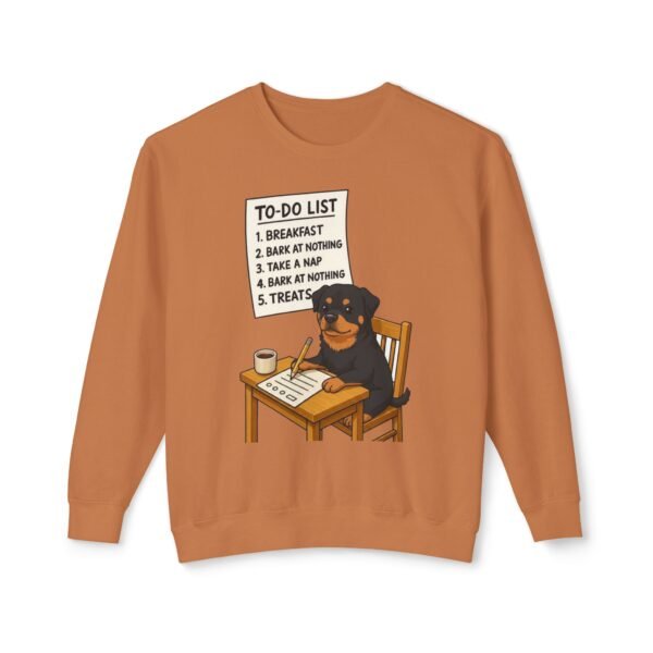 4393060277853044459_2048-1.jpeg Rottweiler To-Do List Sweatshirt — Cute Dog Cartoon Crewneck