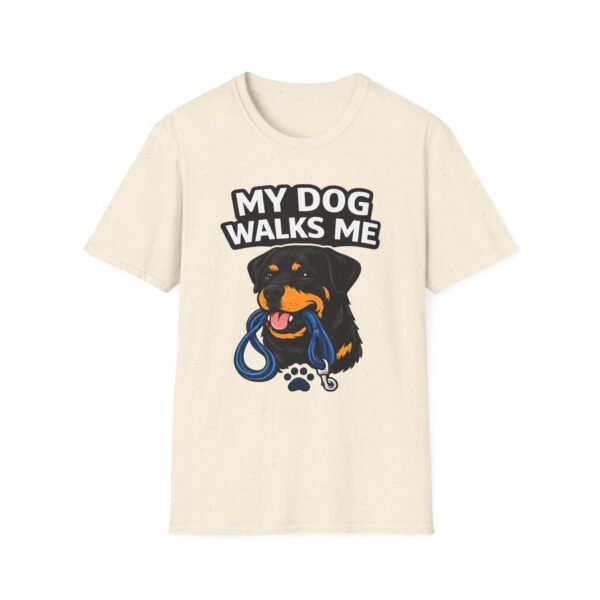 4671017778892820444_2048.jpeg My Dog Walks Me T‑Shirt — Funny Rottweiler Pet Owner Tee