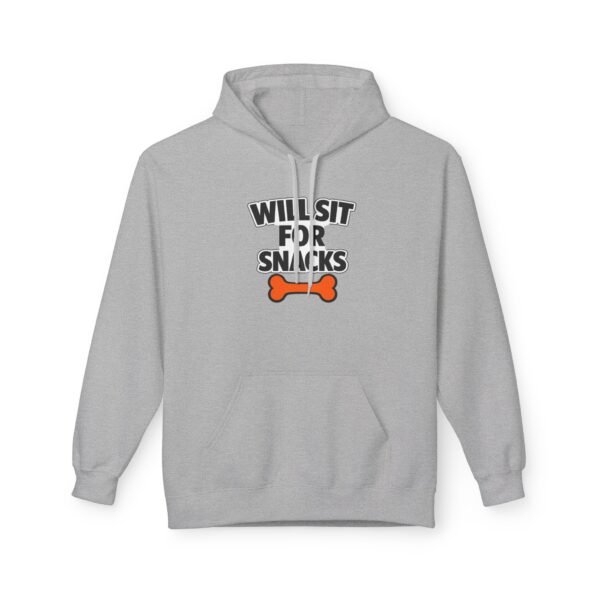 5263081220411693441_2048.jpeg Will Sit for Snacks Hoodie - Funny Dog Lover Hoodie