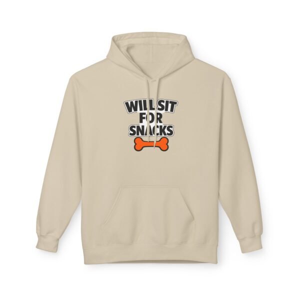 5445058356303318392_2048.jpeg Will Sit for Snacks Hoodie - Funny Dog Lover Hoodie