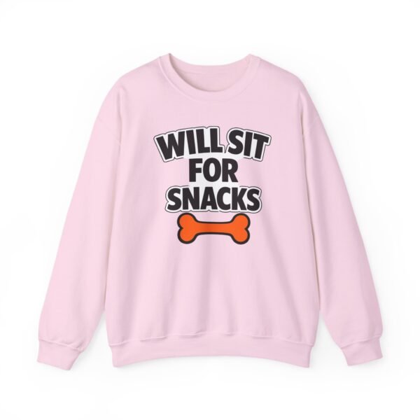 Will Sit for Snacks Funny Dog Bone Crewneck