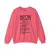 5726224304277207884_2048.jpeg Rottie Security™ "Funny Task List" Light Color Crewneck Sweatshirt