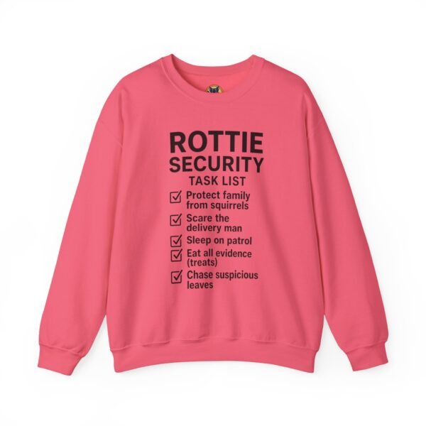 5726224304277207884_2048.jpeg Rottie Security™ "Funny Task List" Light Color Crewneck Sweatshirt