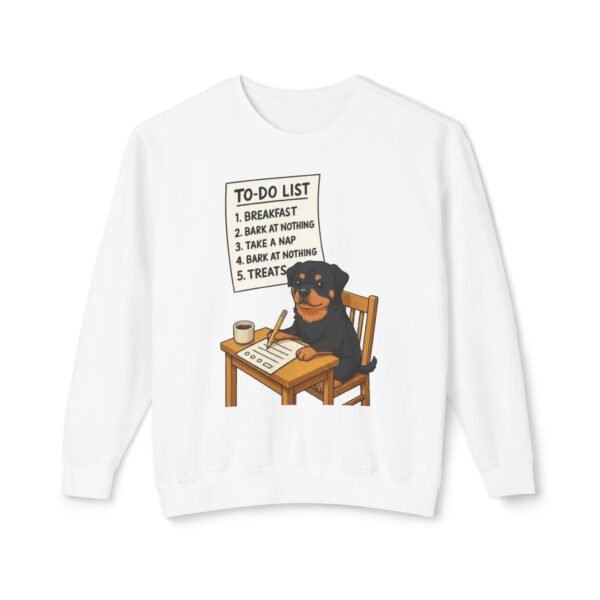 5995448343087439002_2048-1.jpeg Rottweiler To-Do List Sweatshirt — Cute Dog Cartoon Crewneck