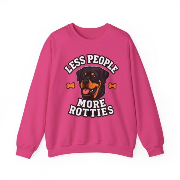 6019603341380843315_2048.jpeg Less People More Rotties Sweatshirt — Rottweiler Dog Lover Crewneck