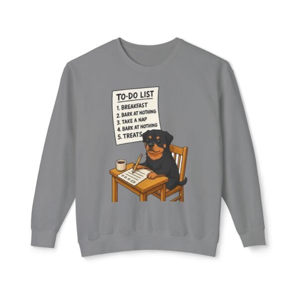 6055413897564225232_2048-1.jpeg Rottweiler To-Do List Sweatshirt — Cute Dog Cartoon Crewneck