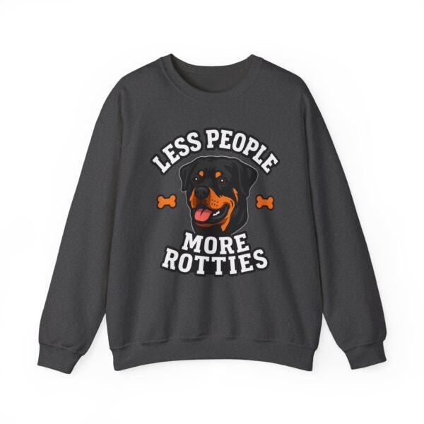 6288648066063494598_2048.jpeg Less People More Rotties Sweatshirt — Rottweiler Dog Lover Crewneck