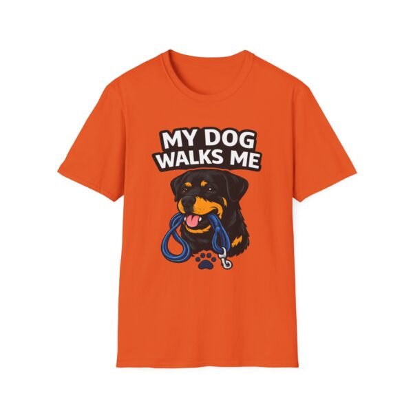 6676688101238807595_2048.jpeg My Dog Walks Me T‑Shirt — Funny Rottweiler Pet Owner Tee