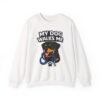 6945619674228179574_2048.jpeg My Dog Walks Me Sweatshirt — Funny Rottweiler Dog Lover Crewneck