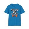 6947704536356757538_2048.jpeg Will Sit For Snacks T-Shirt — Funny Dog Lover Tee with Bone Graphic