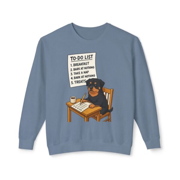 7158542877157445734_2048-1.jpeg Rottweiler To-Do List Sweatshirt — Cute Dog Cartoon Crewneck