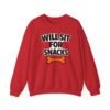 Will Sit for Snacks Funny Dog Bone Crewneck