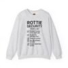 8255505436552389319_2048-1.jpeg Rottie Security™ "Funny Task List" Light Color Crewneck Sweatshirt