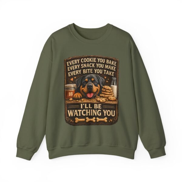 8346947508419051540_2048.jpeg I'll Be Watching You - Funny Vintage Rottie Sweatshirt