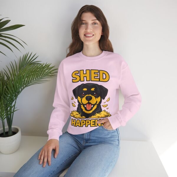 8439442429009357301_2048.jpeg Shed Happens Sweatshirt - Funny Dog Lover Crewneck