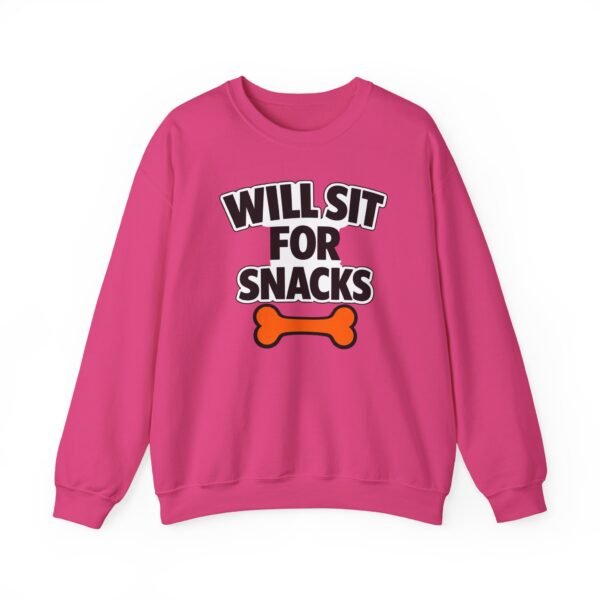 Will Sit for Snacks Funny Dog Bone Crewneck