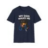 9096521108305400231_2048.jpeg My Dog Walks Me T‑Shirt — Funny Rottweiler Pet Owner Tee