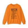 9807226609434133750_2048.jpeg Rottie Security™ "Funny Task List" Light Color Crewneck Sweatshirt