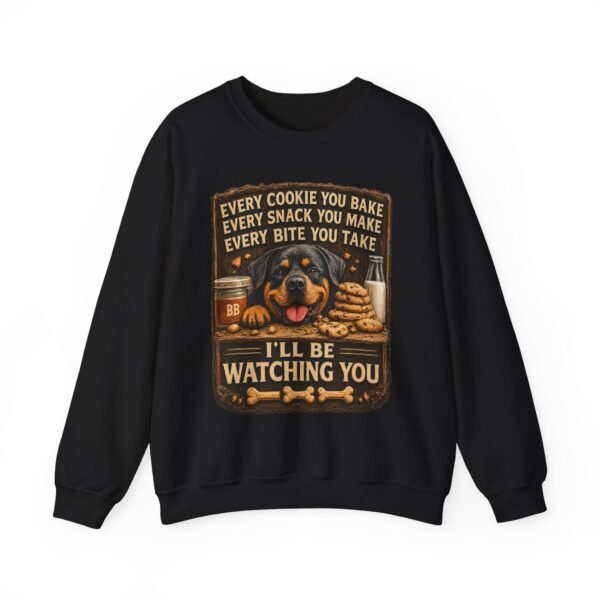 9890176163489865573_2048.jpeg I'll Be Watching You - Funny Vintage Rottie Sweatshirt